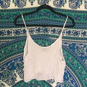 cropped white tank